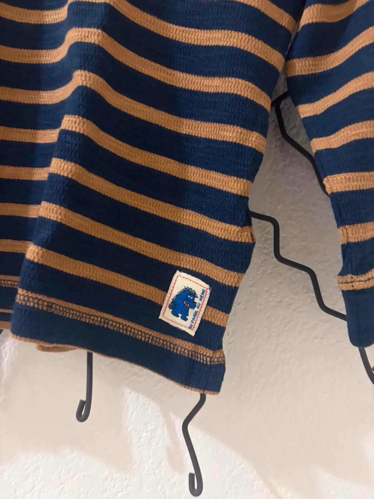 T-Shirt Manches Longues à Rayures Du Pareil Au Même– Style Marin & Texture Gauffrée – Taille 6 Ans – photo 3